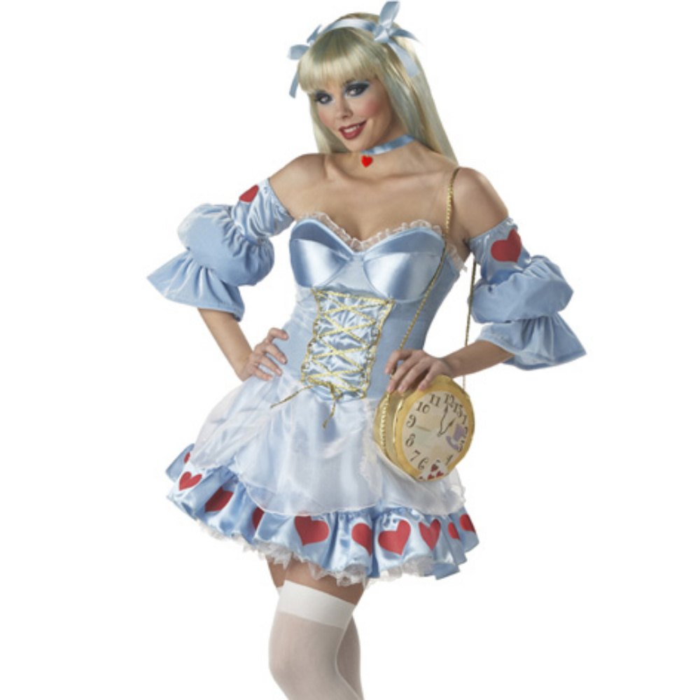 Rebel Toons Alice in Wonderland Adult Costume sz LARGE LAST ONE